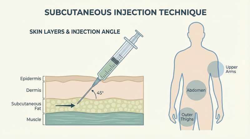 Aplicação subcutânea